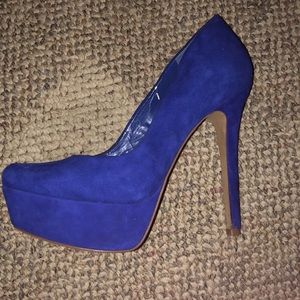 Jessica Simpson suede blue heels
